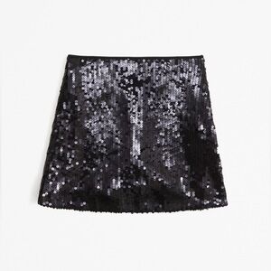 The A&F Scarlett Sequin Mini Skort (Black)